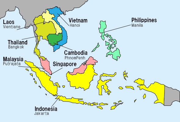 南アジアの地図